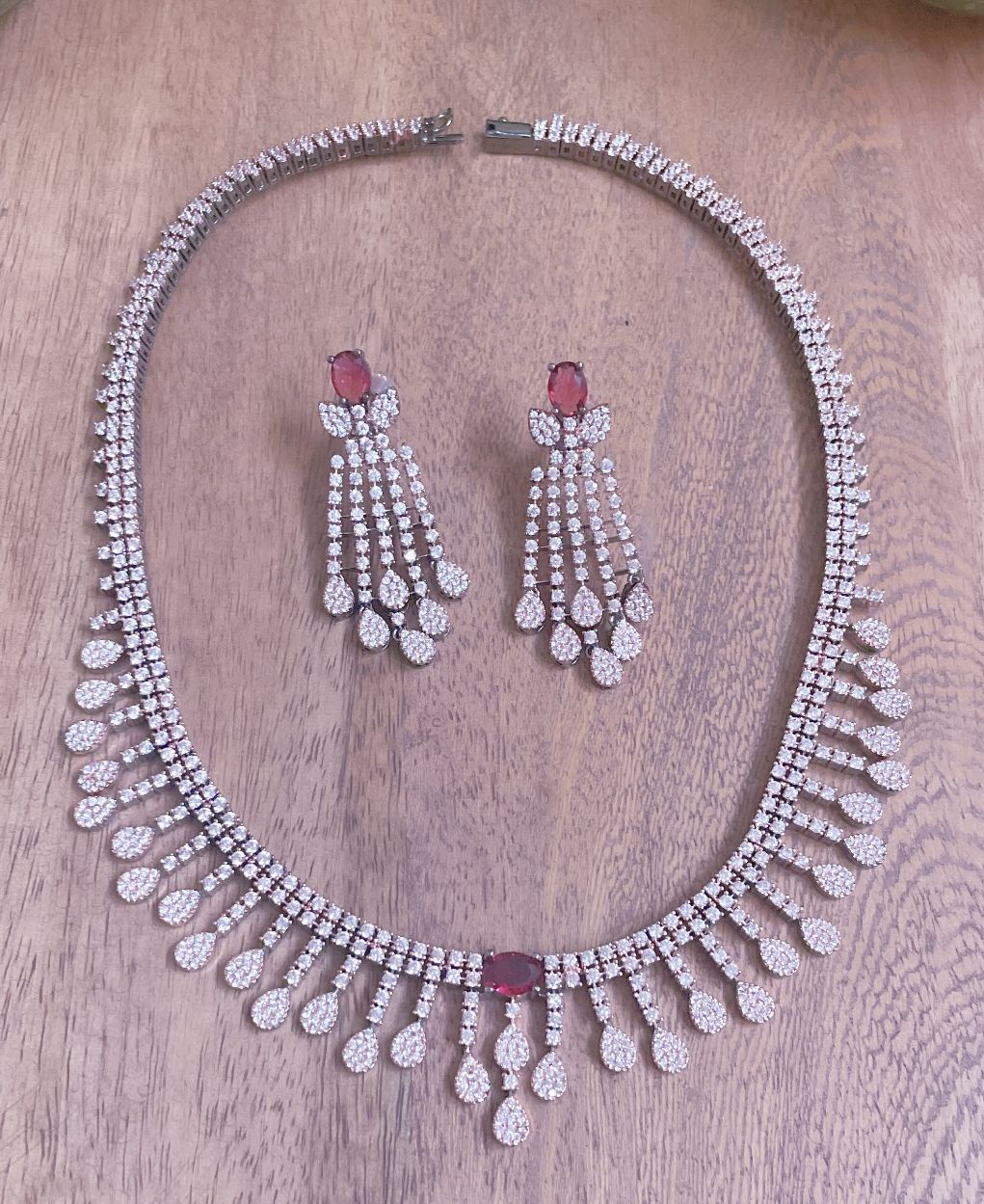 CZ Dual Tone Necklace