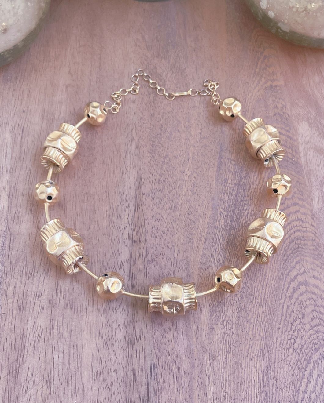 Gold Hammered Contemporary Hasli