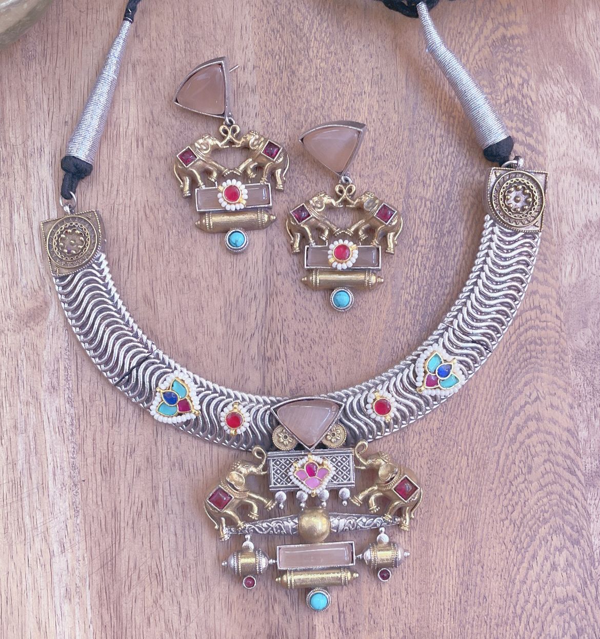 Fusion German Silver/Brass Necklace