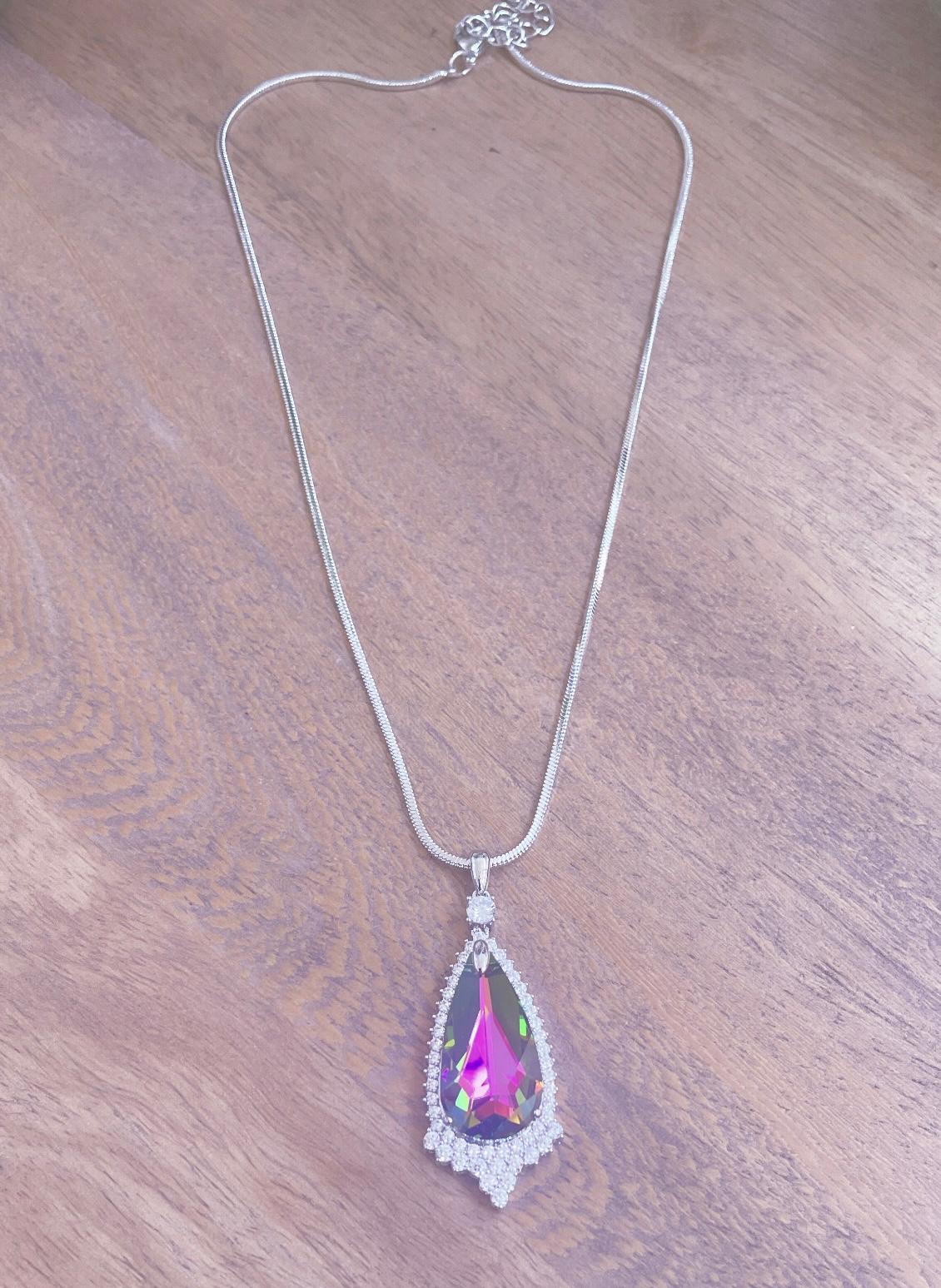 Multi-Colored Crystal Pendant