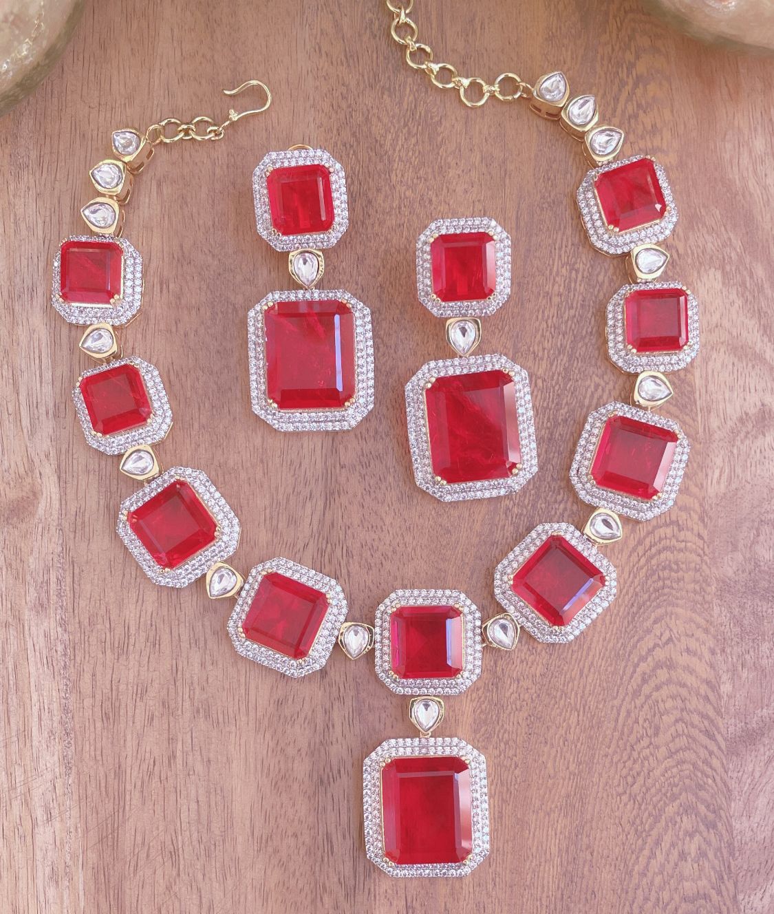Doublet Polki Necklace