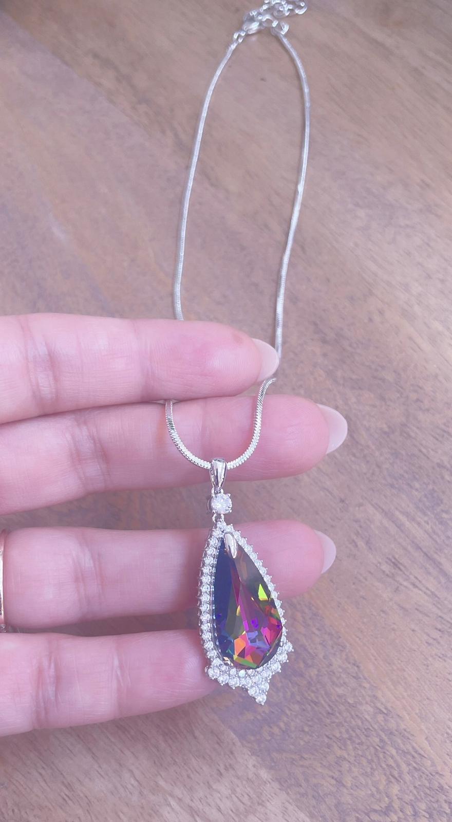 Multi-Colored Crystal Pendant