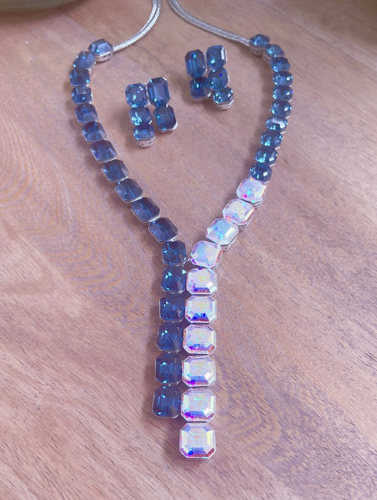 Dual-Colored Crystal Necklace